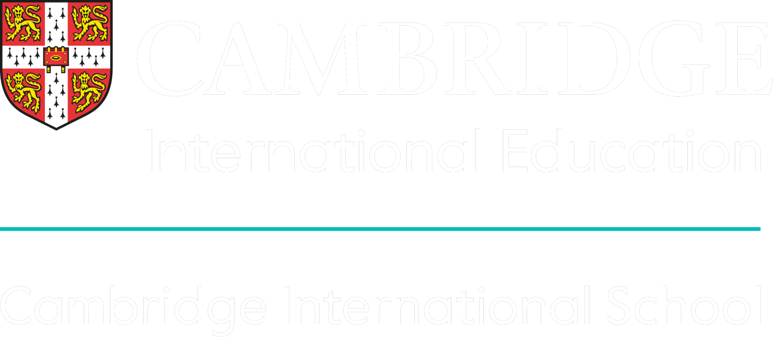 NEW Cambridge International School logo - white